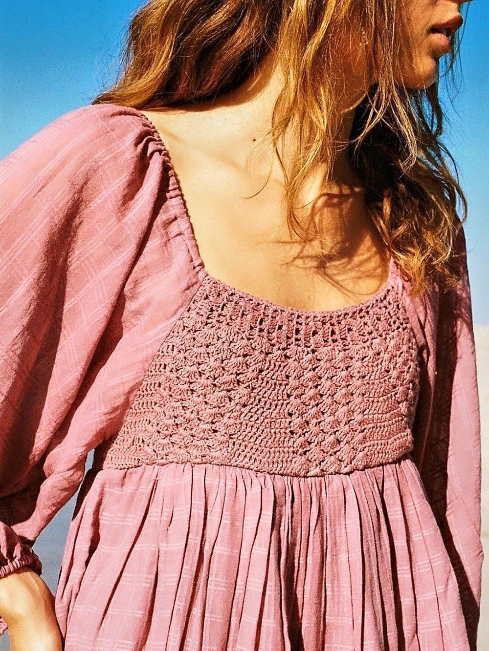 Free People Ari Mini Smocked Dress in Pink Size Small NWT